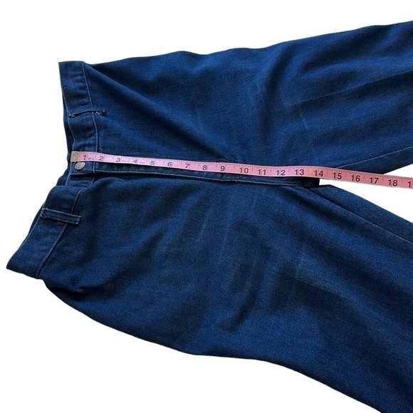Jean St. Germain Vintage Blue Denim High Rise Straight Jeans - Size 14 - Picture 10 of 11